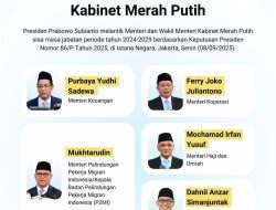 Presiden Prabowo Subianto melantik empat menteri dan satu wakil menteri Kabinet Merah Putih sisa masa jabatan 2024-2029 di Istana Negara