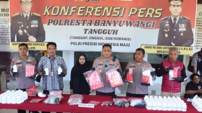 Operasi Tumpas Narkoba Semeru 2025 Polresta Banyuwangi Sita 150 gram Sabu dan 159 Ribu Okerbaya dari 43 Tersangka