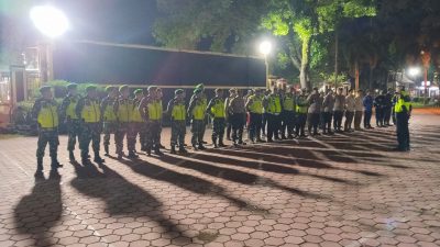 Ciptakan Wilayah Kondusif TNI, POLRI, dan Aparat Gabungan Gelar Patroli Skala Besar di Bondowoso