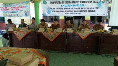 MUSRENBANGDES Penetapan RKPDES 2025 dan DU RKPD 2027 Desa Semambung Kecamatan Jabon