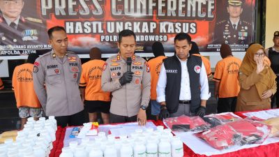 Polres Bondowoso selama Operasi Tumpas Narkoba Semeru 2025, Amankan 10,93 Gram Sabu dan 241 Ribu Butir Obat Keras Berbahaya