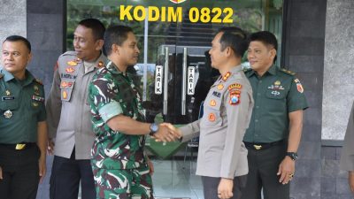Dandim 0822 Bondowoso Sambut Hangat Silaturahmi Kapolres, Wujudkan Sinergitas TNI-Polri Jaga Harkamtibmas
