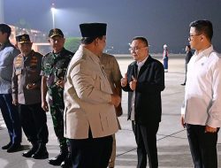 Presiden RI Prabowo Subianto tiba di Osaka Jepang