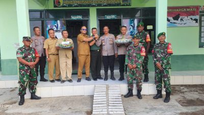 Sinergitas Camat dan Kapolsek Beri Kejutan HUT TNI ke-80 di Posramil SumberWringin Kab Bondowoso