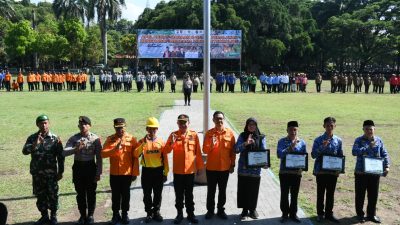 Bondowoso Siaga! Ratusan Personel TNI-Polri dan Relawan Gelar Apel Antisipasi Bencana Hidrometeorologi