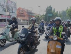 Polres Pasuruan Bersama Toga Tomas dan Komunitas Gelar Touring Bersholawat Untuk Kamseltibcarlantas