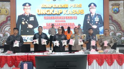 Polresta Sidoarjo Berhasil Gagalkan Penyelundupan 8,2 Kilogram Sabu