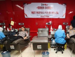 Peringati Hari Jadi Humas Polri ke -74 Polda Jatim Gelar Donor Darah