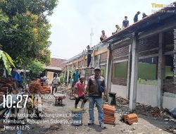 Terlihat Kembali Proyek Pendidikan Abaikan K3, Rehabilitasi SDN Kedungrawan 2 Pekerja Tidak Mengenakan Alat Pelindung Diri