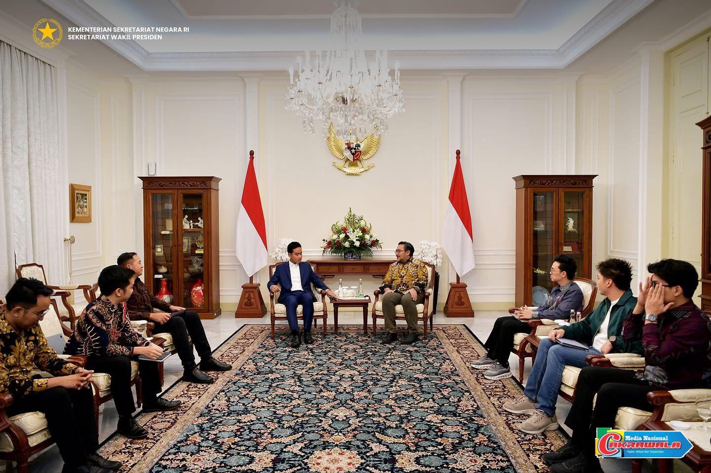 Wapres Gibran Rakabuming menerima AI Forum Indonesia di Istana Wapres membahas transformasi digital dan etika kecerdasan buatan.