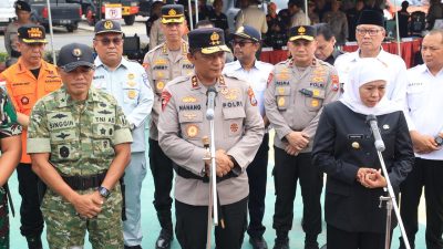 Polda Jatim dan Forkopimda Gelar Apel Siaga Bencana Serentak Hadapi Cuaca Ekstrem