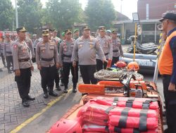 Kapolres Pasuruan Pimpin Apel Kesiapan Tanggap Darurat Bencana 2025