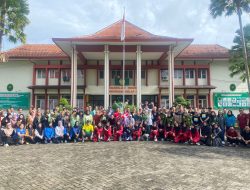 Sinergi Instansi Bondowoso, Kodim 0822 Hadiri Senam Bersama Satker di Halaman Pengadilan Negeri