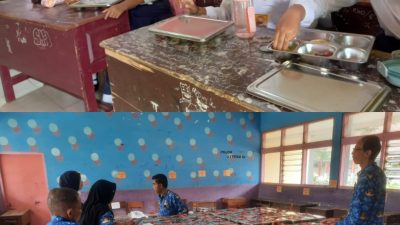 Hari Pertama Pendistribusian MBG di SMPN 1 Tapen,Guru dan Murid Mengapresiasi Sajian Menu SPPG Nurul Ulum