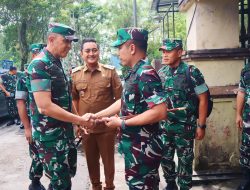 Danrem 083/Baladhika Jaya Sambut Pangdam V/Brawijaya, Tegaskan Kesiapan Satuan dalam Penanganan Dampak Erupsi Semeru.