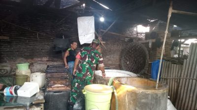 Babinsa Dabasah kunjungi UMKM tahu di Kelurahan Dabasah