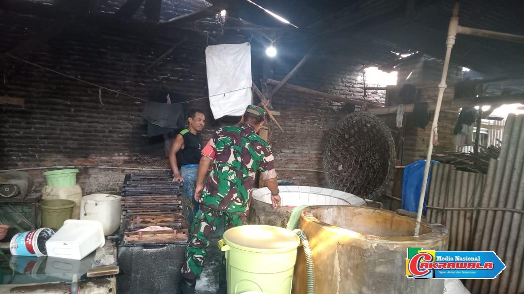 Babinsa Dabasah kunjungi UMKM tahu di Kelurahan Dabasah