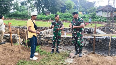 Dandim 0822 Bondowoso meninjau pembangunan KDMP Bondowoso bersama jajaran Kodim.