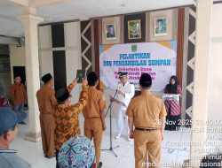 Pemdes Jeruk Gelar Pelantikan dan Pengambilan Sumpah Jabatan Sekertaris Desa Serta Kepala Dusun