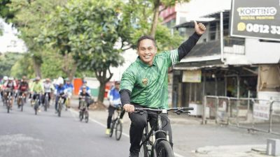 Meriah Dandim 0822 Bondowoso Turun Gunung Ikut Gowes Raksasa HUT Korem 083/Baladhika Jaya ke-62 di Malang