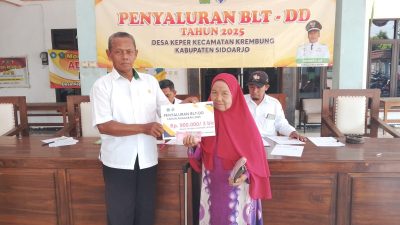 Penyaluran BLT-DD tahap Akhir Desa Keper kecamatan Krembung Tahun Anggaran 2025