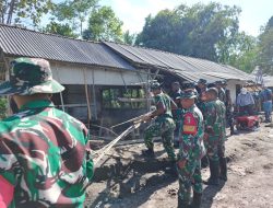Aksi Kemanusiaan TNI: Pembongkaran Rumah Terdampak Erupsi untuk Pemulihan Warga
