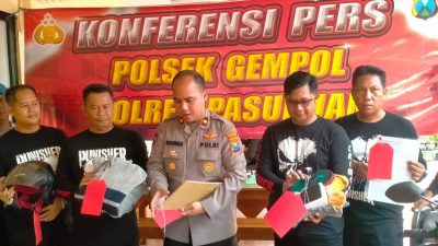 Polsek Gempol Tangkap Lima Pelaku Curanmor dan Curemas Yang Beroperasi di Wilayah Gempol