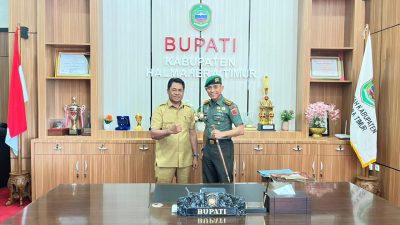 Kolonel Inf Rinto Wijaya Danbrigif TP 28/Bari Fola Silaturahmi ke Kantor Bupati Halmahera Timur