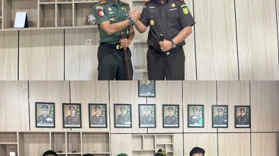 Danbrigif TP 28/Bari Fola Jalin Sinergi Keamanan dengan Kejaksaan Negeri Kota Maba