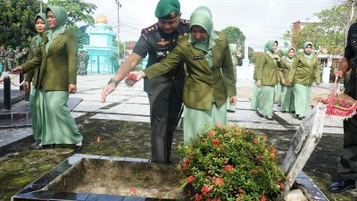 Peringati Hari Juang TNI AD 2025, Kodim 0402/OKI-OI Laksanakan Ziarah Nasional di Kayuagung