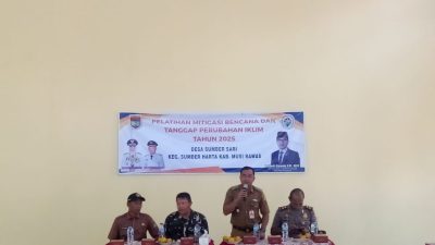 Pelatihan mitigasi bencana dan tanggap perubahan iklim, kecamatan Sumber Harta Musi Rawas Provinsi Sumatera Selatan