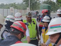 Ditlantas Polda Riau Survei Jalur Overpass Pintu Tol Permai, Siapkan Pengalihan Arus Proyek Tol Lingkar Pekanbaru
