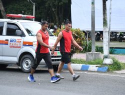 Awali Tahun 2026, Personel Kodim 0822 Bondowoso Gelar Olahraga Bersama demi menjaga Kesehatan