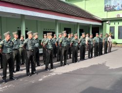 Awali Tugas dengan Disiplin dan Kepedulian Kesehatan, Kapten Inf Heri Purwanto Pimpin Apel Pagi