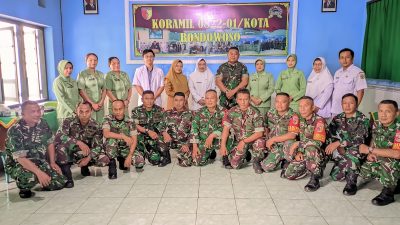 Danramil 0822/01 Kota Bersama Anggota dan Persit Jalani Pemeriksaan Kesehatan