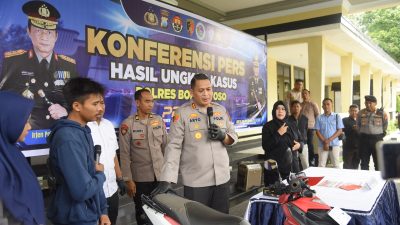 Pemilik Sepeda Motor Sampaikan Ucapan Terima Kasih kepada Polres Bondowoso ranmornya ditemukan