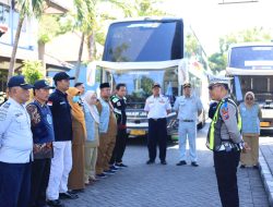 Operasi Keselamatan Semeru 2026, Satlantas Polres Gresik Ramp Check Bus di Terminal Bunder