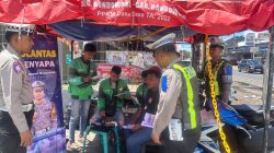 Polantas Menyapa mengajak Ojol tertib berlalu lintas dalam Operasi Keselamatan Semeru 2026