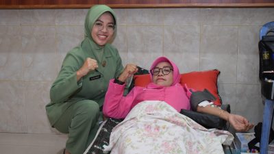 Peringati HUT Ke-80 Persit KCK, Kodim 0822 Bondowoso Gelar Donor Darah Massal