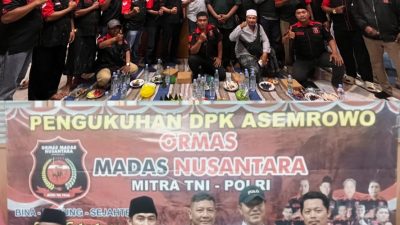 Pengukuhan DPK Asem Rowo Ormas Madas Nusantara Berlangsung Khidmat, Nanang sw dan M. Toha Siap Pimpin Secara Intelektual dan Profesional