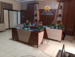 Perkuat Semangat Bela Negara, Kodim 0822 Ikuti Vidcon Pembinaan Kesadaran Keluarga Besar TNI