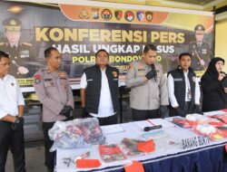 Polres Bondowoso Ungkap Curanmor Amankan 3 Tersangka dan 11 Unit Motor