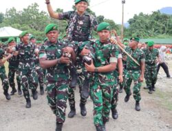 Danbrigif TP 28/Bari Fola Kunjungan Kerja di Marshaling Area Yonif TP 867/Satria Manggasa