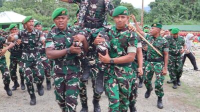 Danbrigif TP 28/Bari Fola Kunjungan Kerja di Marshaling Area Yonif TP 867/Satria Manggasa