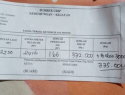 WARGA KEDEMUNGAN MEMPERTANYAKAN KEMANA RESTRIBUSI UANG PENARIKAN AIR BERSIH