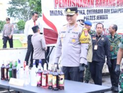 Forkopimda Jember Musnahkan Ribuan Barang Bukti Kejahatan