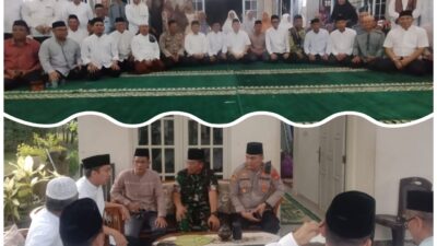Personel Polsek Muara Kuang,”Jaga Keamanan Safari Ramadhan 1447 H dan Sholat Tarawih yang Diikuti Bupati Ogan Ilir