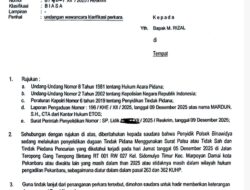 Laporan Mandek 3 Bulan, Penanganan Kasus di Polsek Binawidya Dipertanyakan