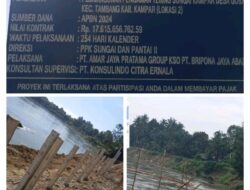 Proyek Turap Rp17,6 Miliar di Kampar Diduga Bermasalah, LSM KPB Laporkan ke Kejaksaan Tinggi Riau