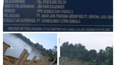Proyek Turap Rp17,6 Miliar di Kampar Diduga Bermasalah, LSM KPB Laporkan ke Kejaksaan Tinggi Riau